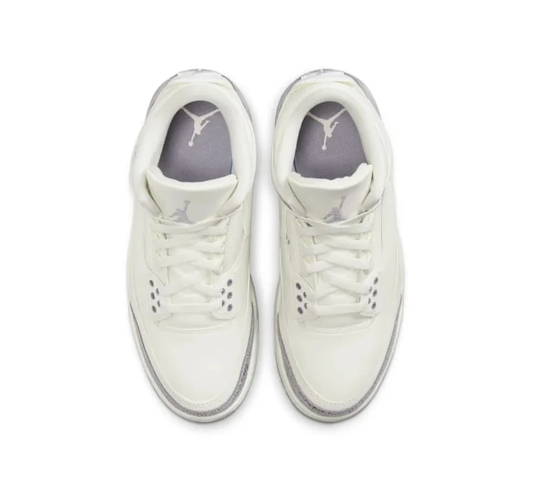 Air Jordan 3 SailMetallic Silver Shoes Sneakers by Air Jordan