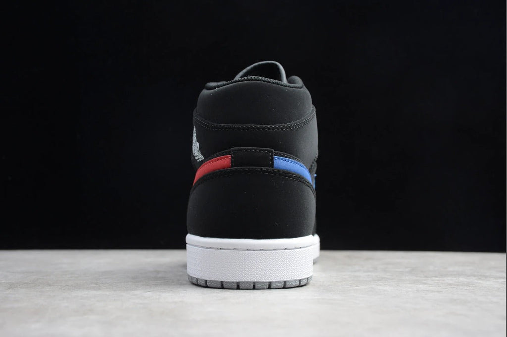 Air Jordan 1 Retro Mid 'Multi Color Swoosh Black' by Air Jordan