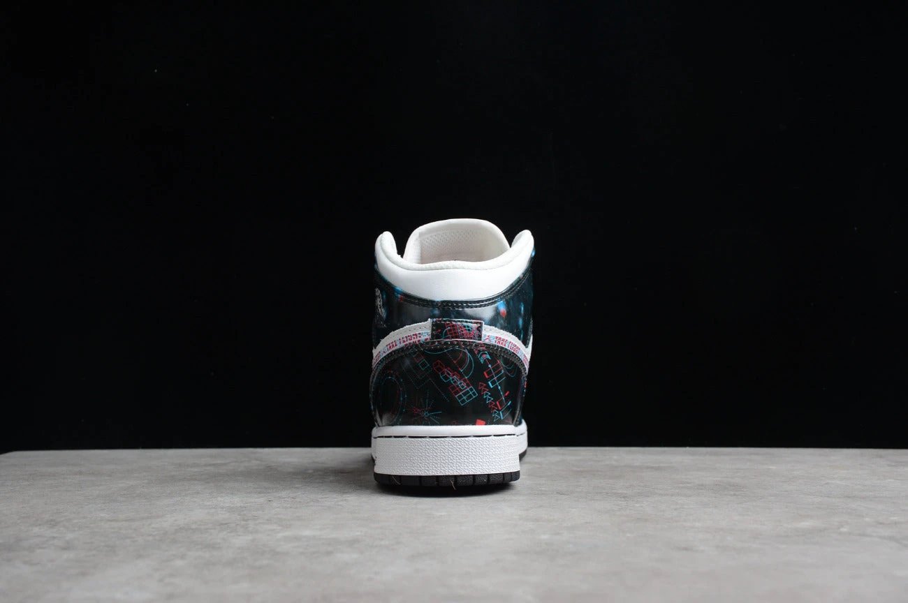 Air Jordan 1 Mid White Black Teal Tint by Air Jordan