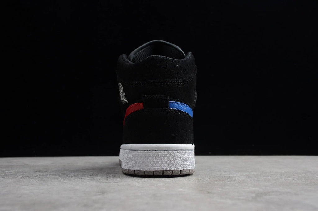 Air Jordan 1 Mid Swoosh Black Red by Air Jordan