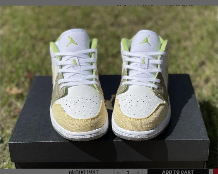 Air Jordan 1 Low Pastel Grind Vivid Green Shoes Sneakers by Air Jordan