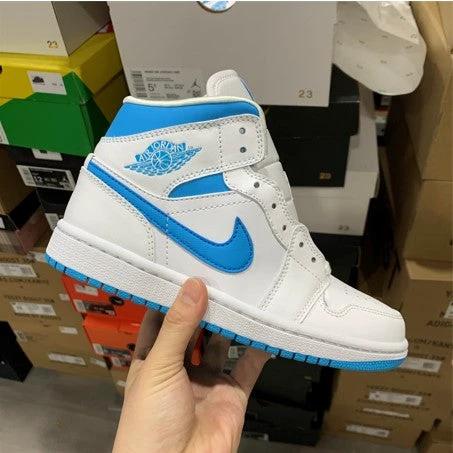 Air Jordan 1 Mid North Carolina White Blue by Air Jordan