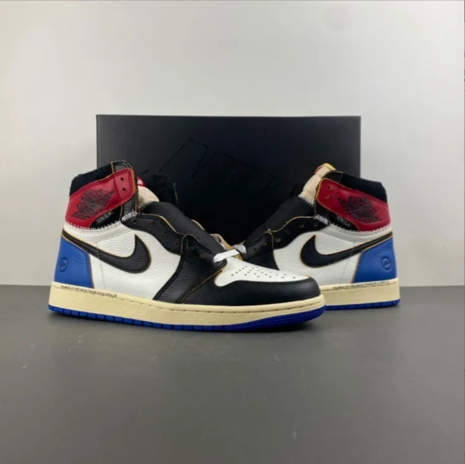 Fragment x Union LA x Air Jordan 1 High OG Varsity Red Shoes Sneakers by Air Jordan