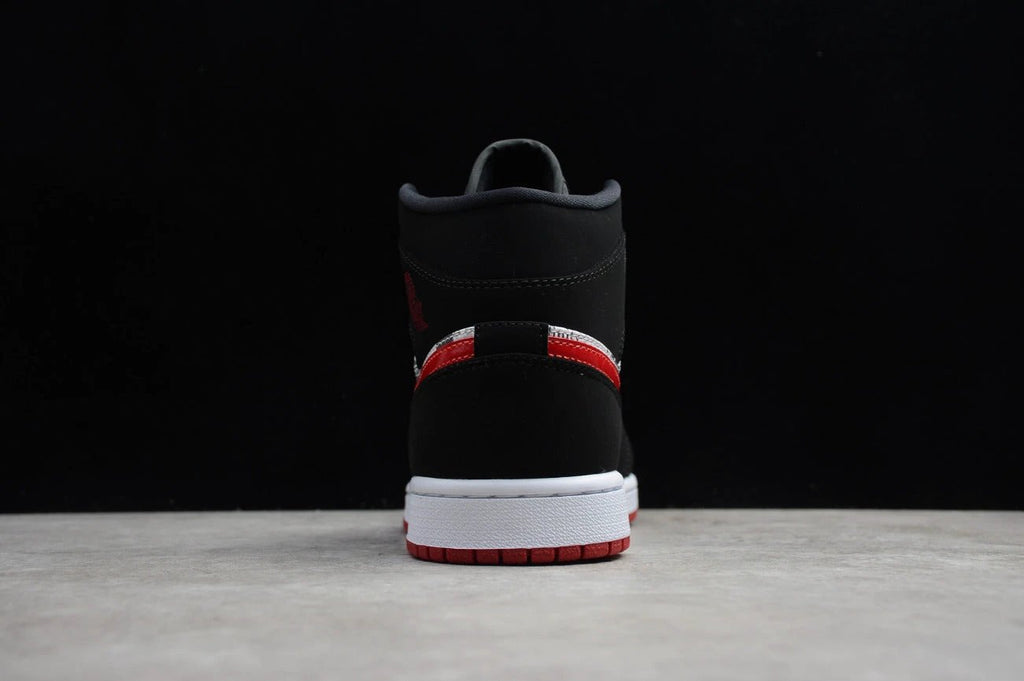Air Jordan 1 Mid Black Red Newspaper by Air Jordan