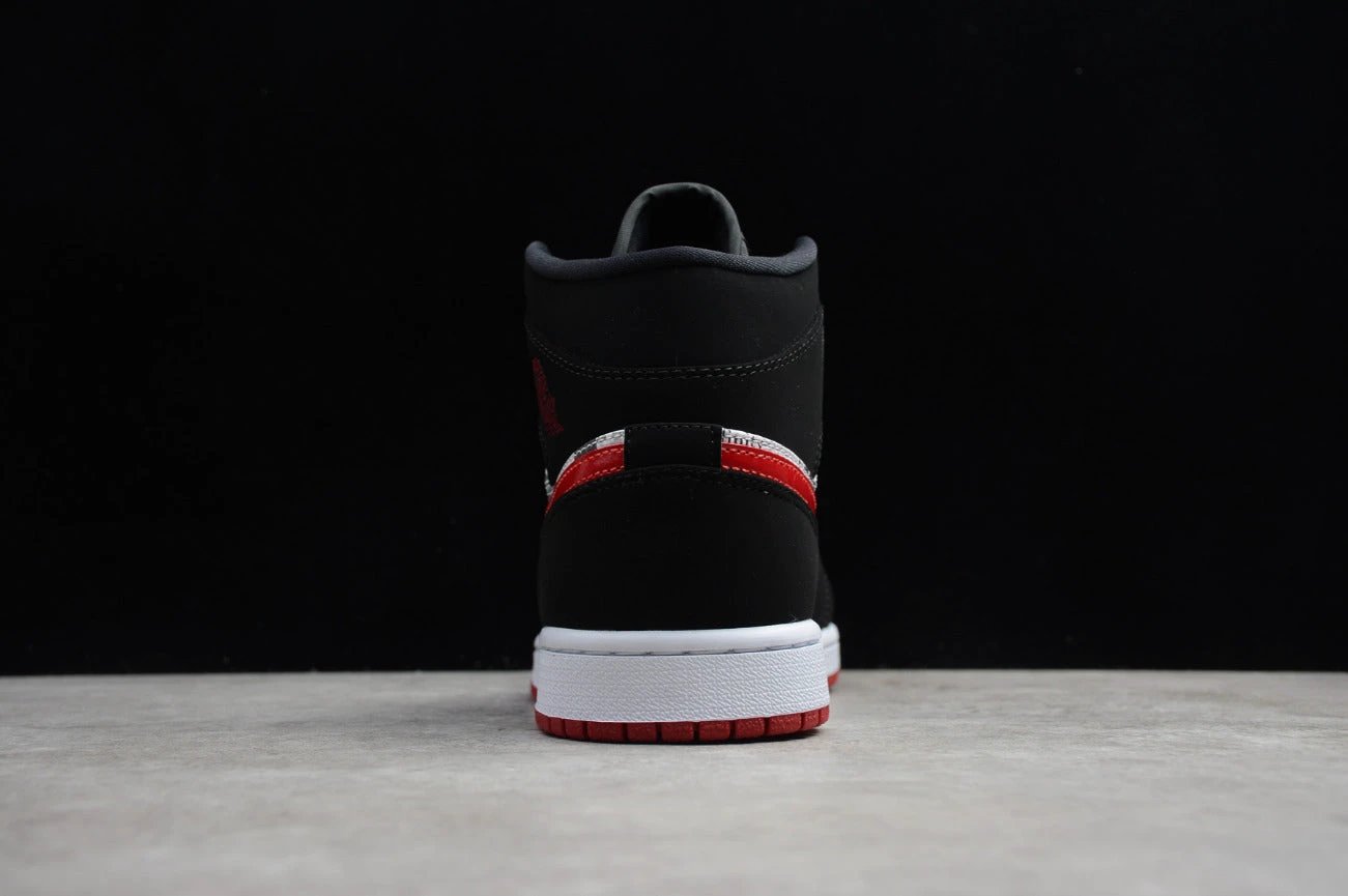 Air Jordan 1 Mid Black Red Newspaper by Air Jordan