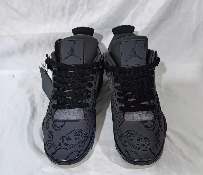 KAWS x AJ 4 Black Shoes Sneakers by Air Jordan