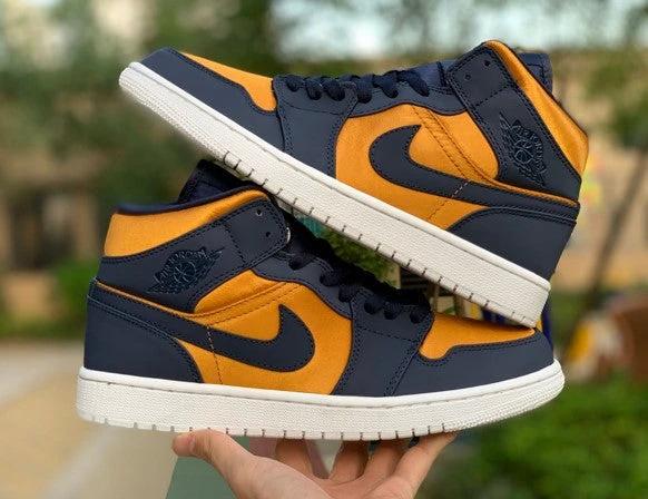 Air Jordan 1 Mid SE Blue Gold Silk Purple by Air Jordan
