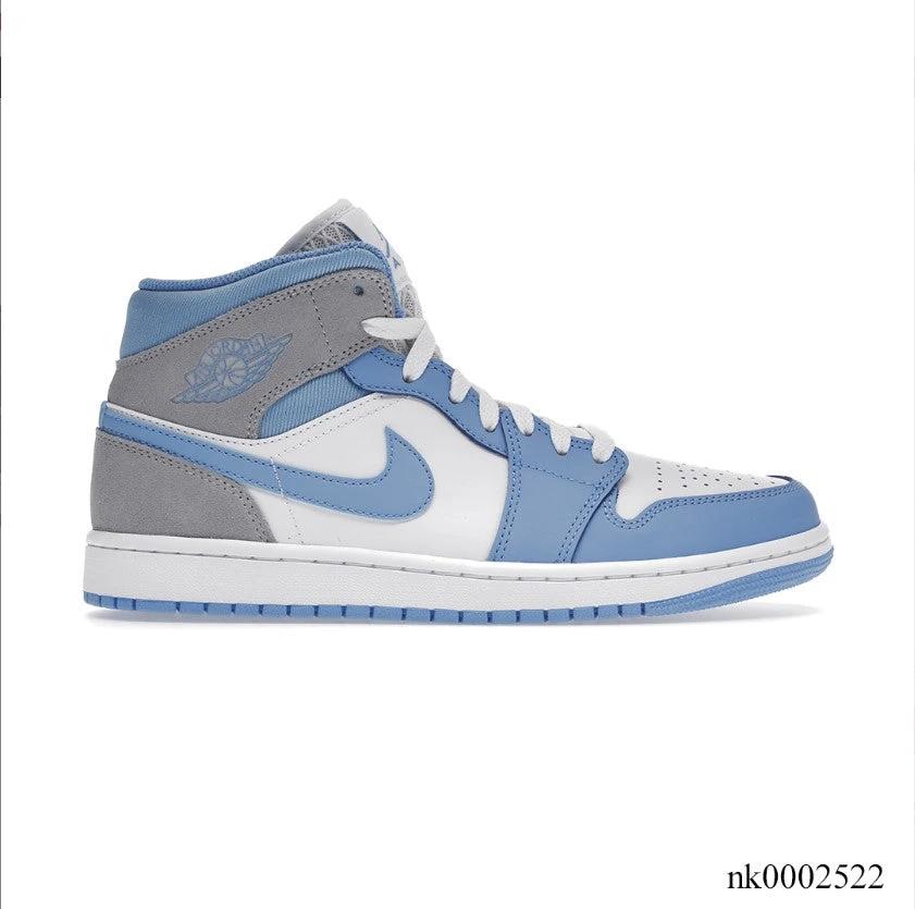 Air Jordan 1 Mid University Blue Grey Shoes Sneakers by Air Jordan