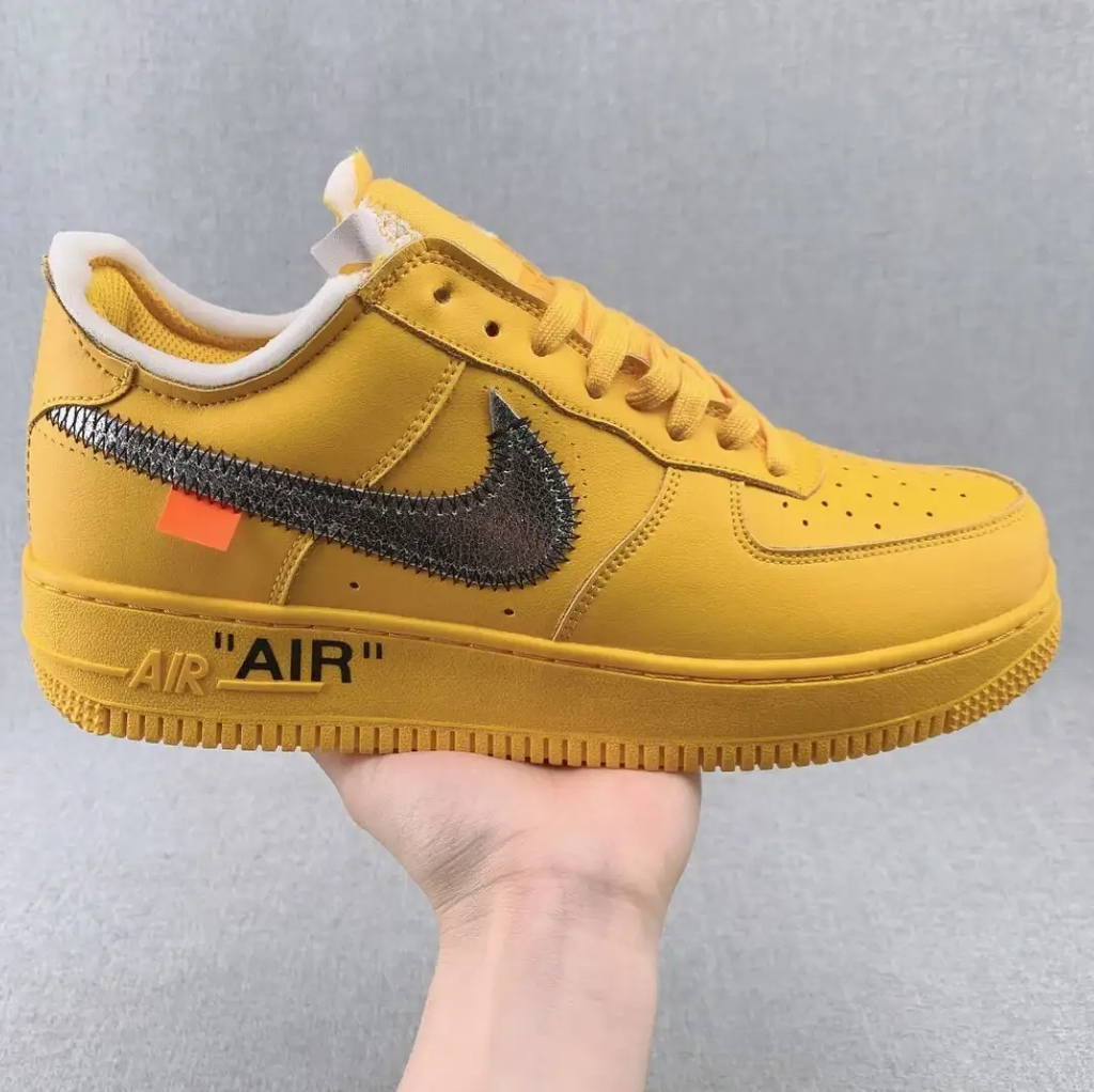 Air Force 1 Low OW ICA University Gold Shoes Sneakers by Air Jordan