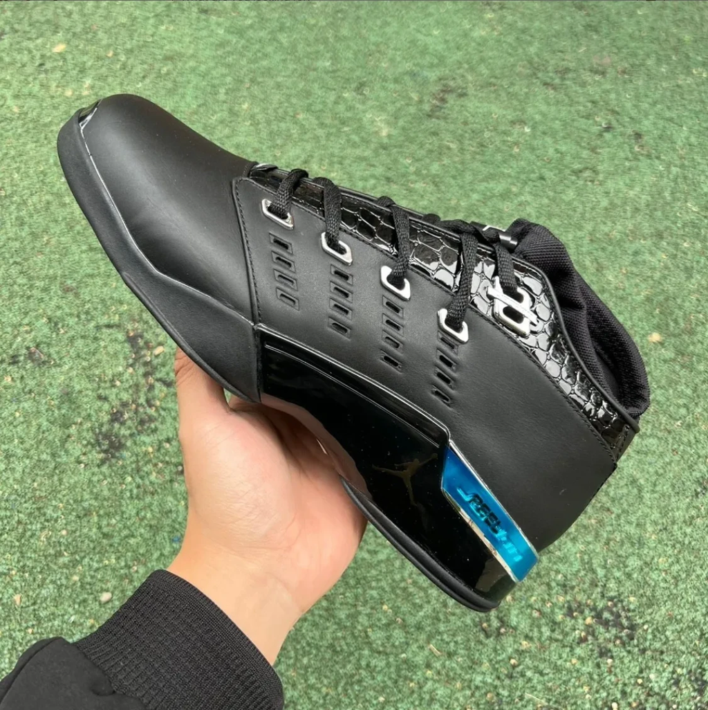 Air Jordan 17 Low Black Patent Shoes Sneakers by Air Jordan