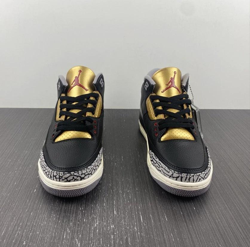 Air Jordan 3 Black Gold Shoes Sneakers by Air Jordan