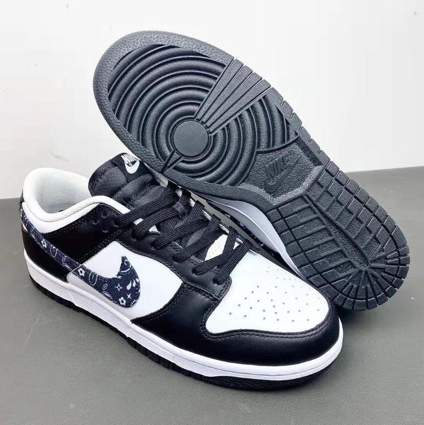Dunk Low Black Paisley Shoes Sneakers by Air Jordan