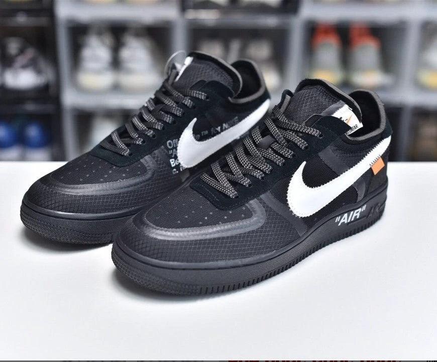 Air Force 1 Low Off-White Black White Shoes Sneakers by Air Jordan