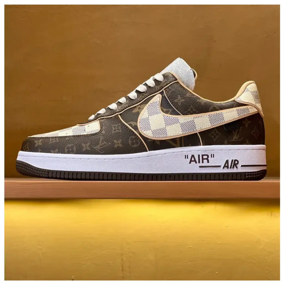 LV x Air Force 1 Low Brown Shoes Sneakers by Air Jordan