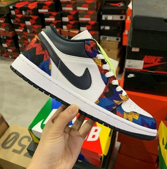 Air Jordan 1 Low Rainbow Sawtooth Blue by Air Jordan
