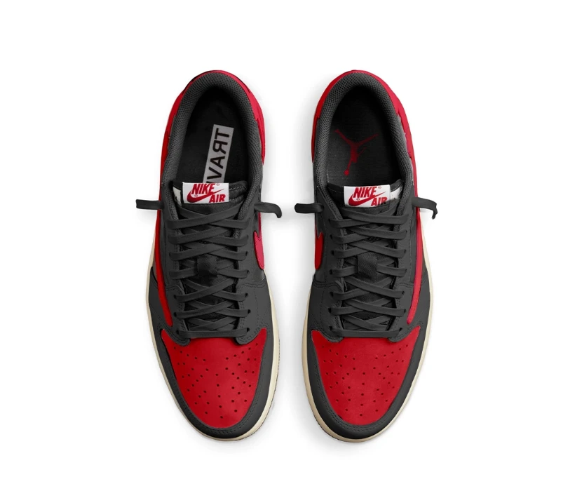 Air Jordan 1 Low OG Bred x Travis Scott Shoes Sneakers by Air Jordan