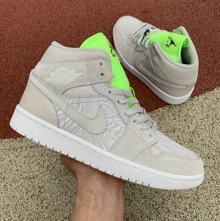 Air Jordan 1 Mid Zebra Pattern Gray Light by Air Jordan