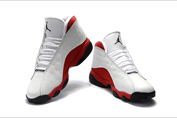 Air Jordan 13 White Red Black Leather by Air Jordan