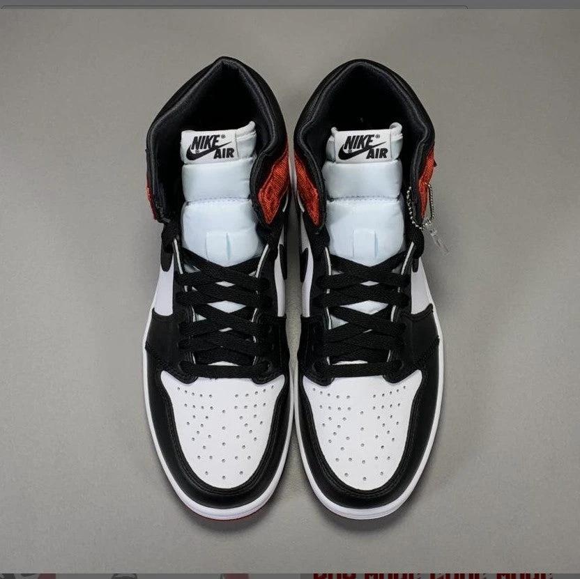Air Jordan 1 Retro High Satin Black Toe Shoes Sneakers by Air Jordan