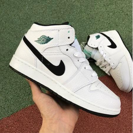 Air Jordan 1 MID GS White Green by Air Jordan