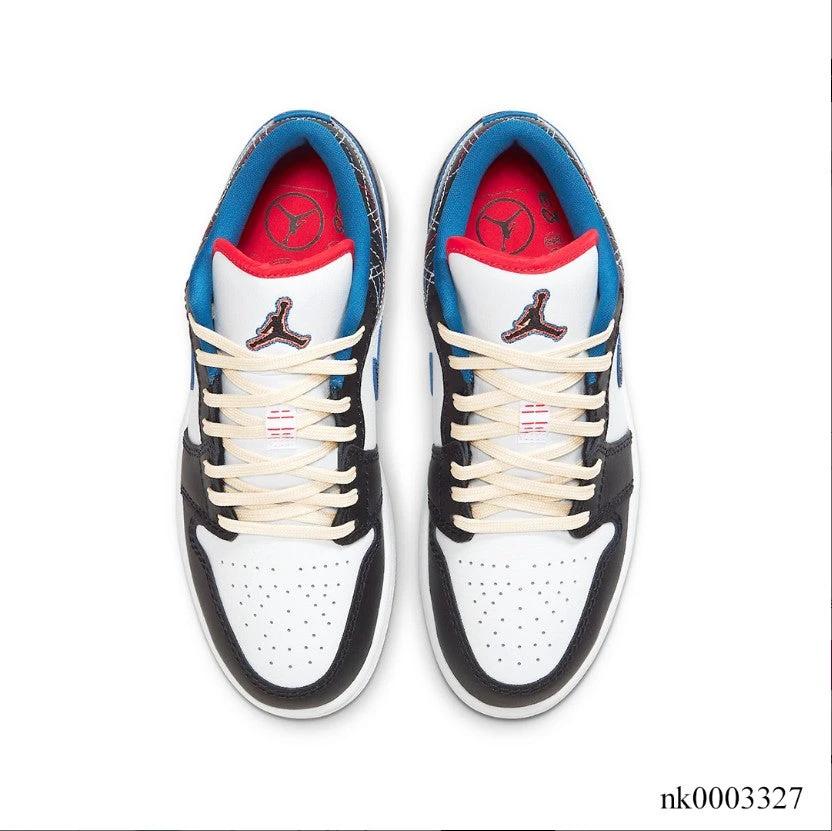 Air Jordan 1 Low SE Black Industrial Blue Shoes Sneakers by Air Jordan