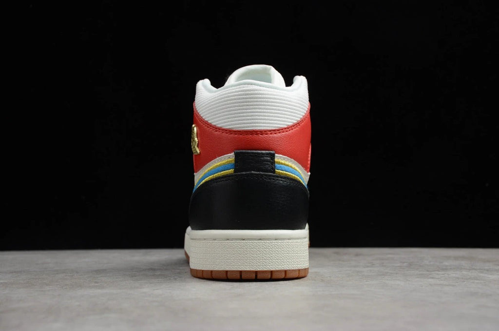 Air Jordan 1 Mid Black Red Blue by Air Jordan