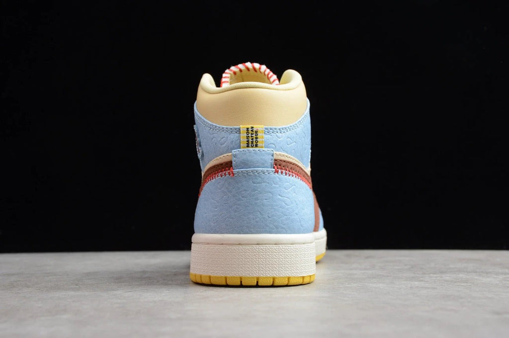 Air Jordan 1 Mid Yellow Blue Brown by Air Jordan