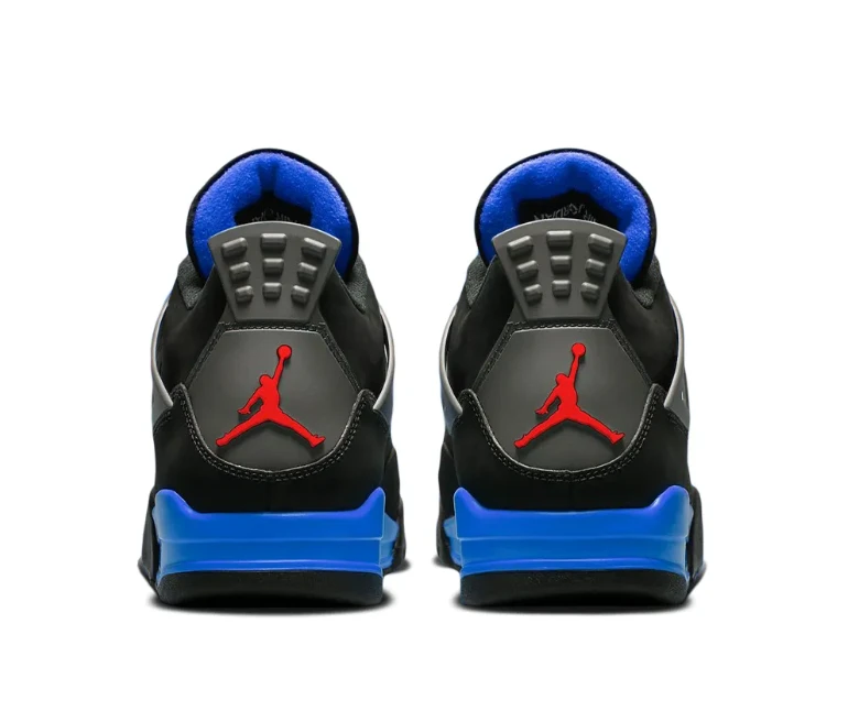 Air Jordan 4 Retro Black Deep Royal Blue Shoes Sneakers by Air Jordan