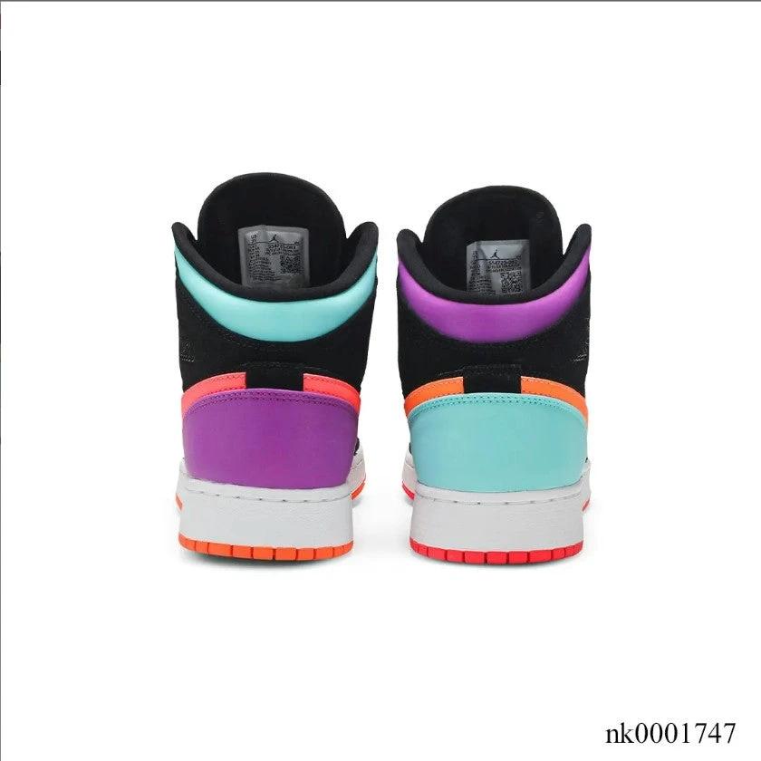 Air Jordan 1 Mid Multi-Color Shoes Sneakers by Air Jordan