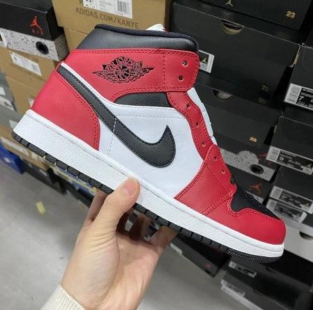 Air Jordan 1 Mid Black Red by Air Jordan
