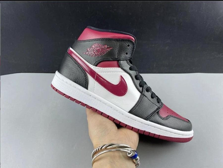 Air Jordan 1 Mid Bred Toe Shoes Sneakers by Air Jordan