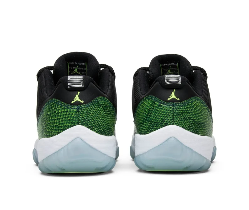 AJ 11 Low Green Snakeskin Shoes Sneakers by Air Jordan