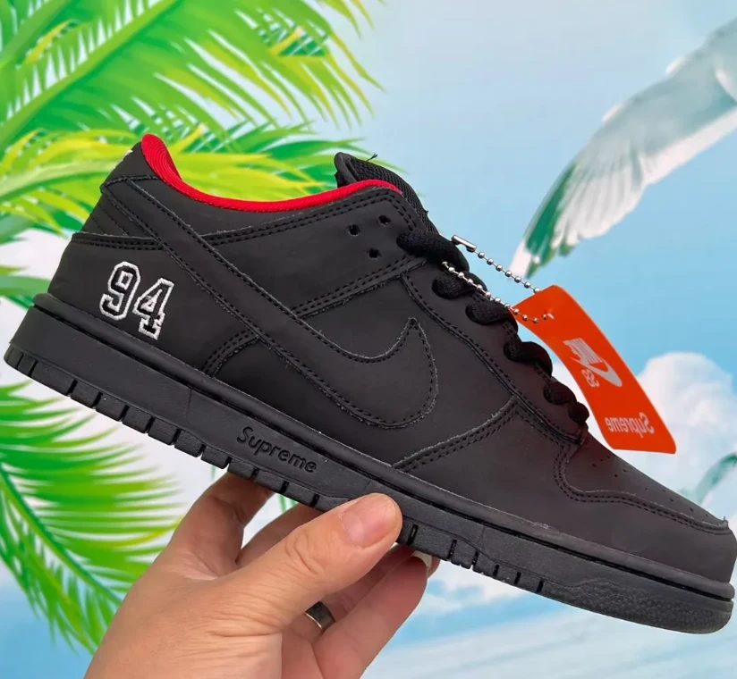 SUP x Dunk Low SB Black Shoes Sneakers by Air Jordan