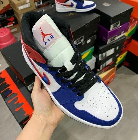 Air Jordan 1 Mid Red And Blue Color Hook by Air Jordan