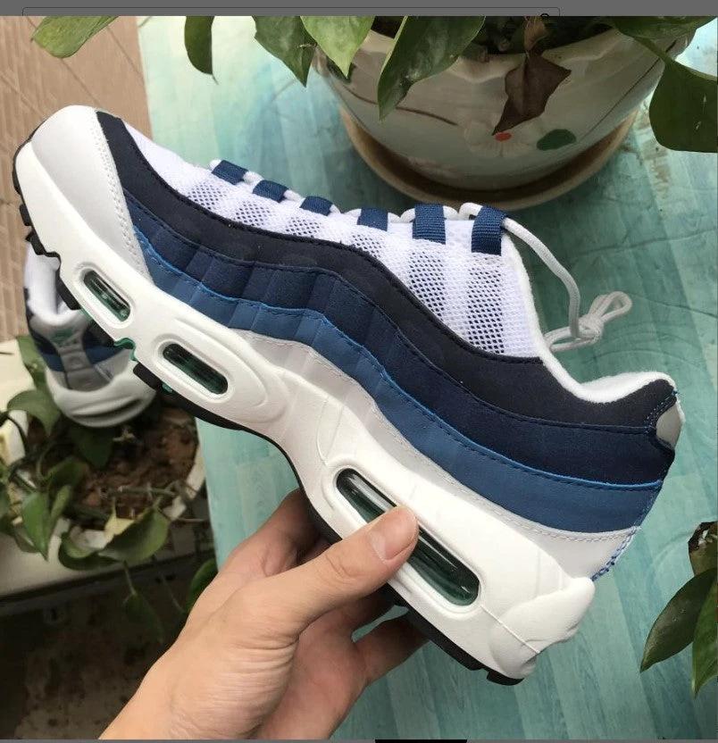 Air Max 95 White Slate Blue Shoes Sneakers by Air Jordan