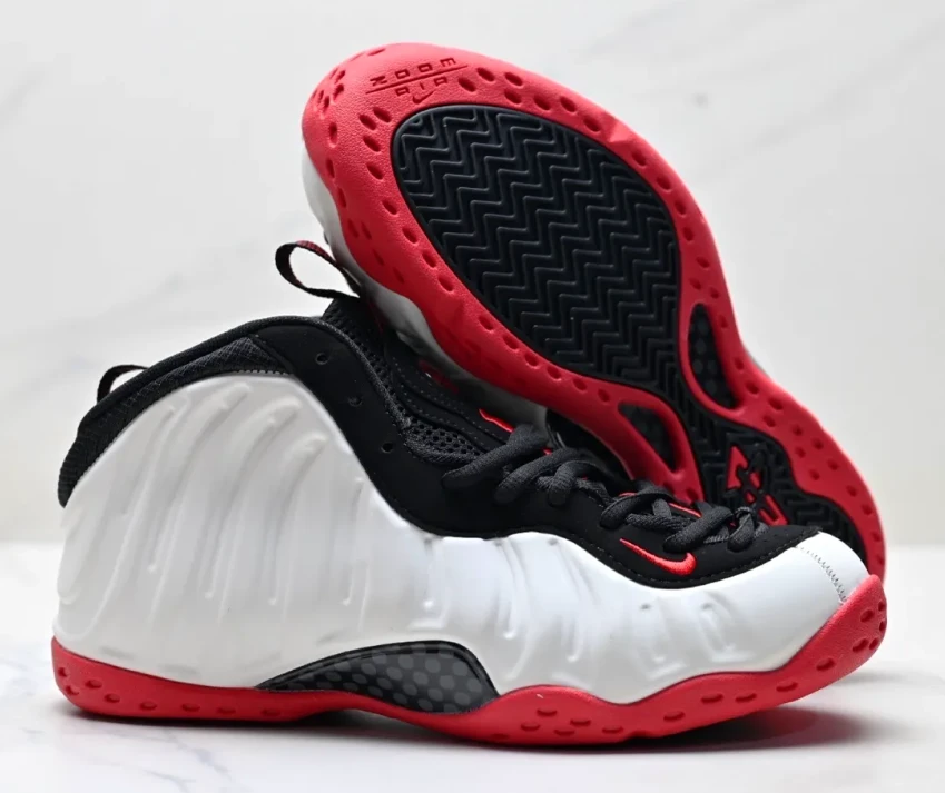 Air Foamposite One Red White Black Shoes Sneakers – nk0004546 by Air Jordan