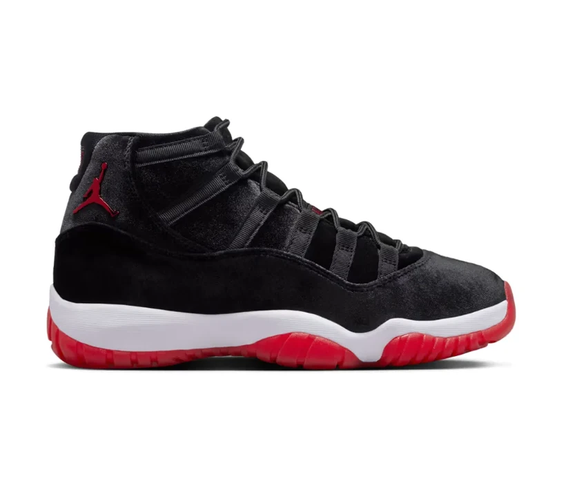 Air Jordan 11 Bred Velvet Shoes Sneakers by Air Jordan