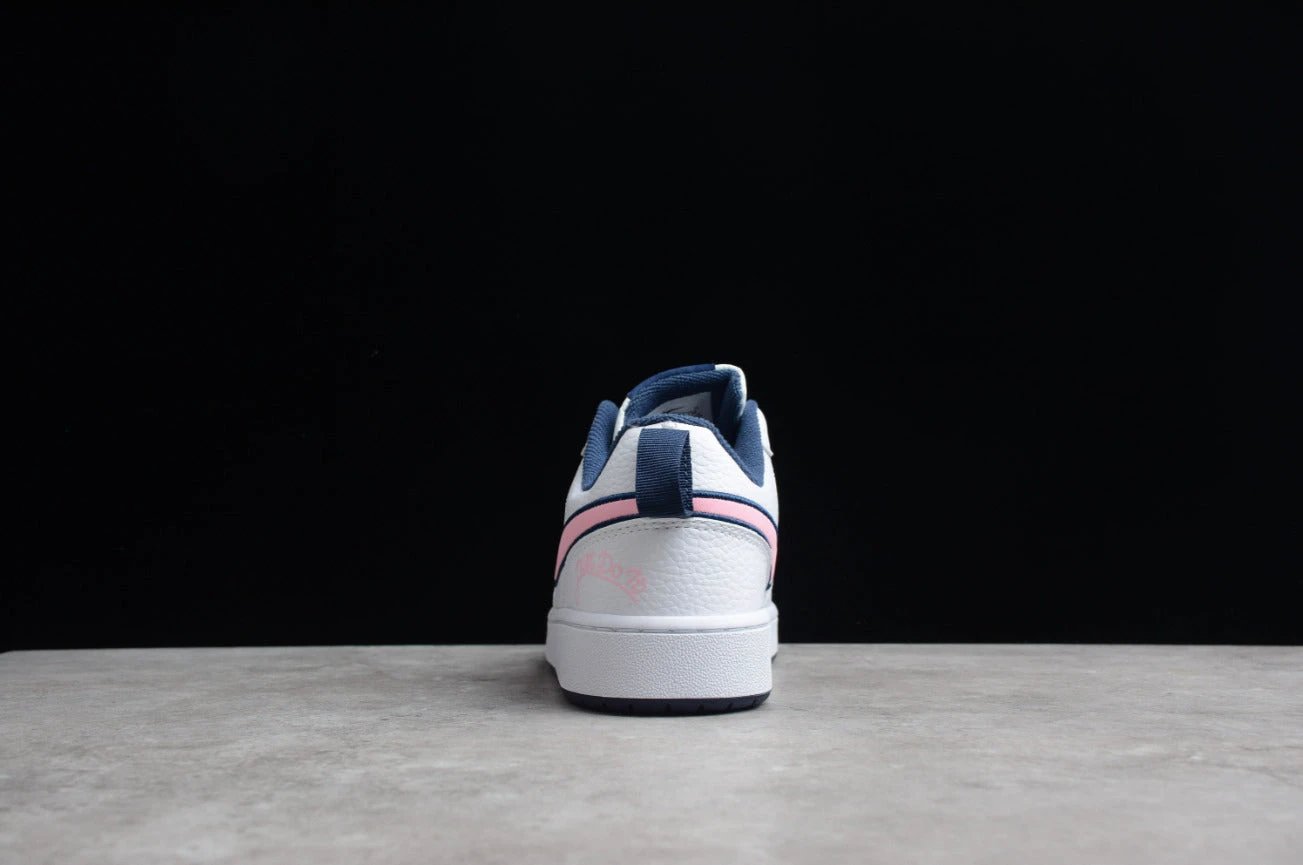 NK Court Borough Low 2 White Pink Glaze Midnight Navy by Air Jordan