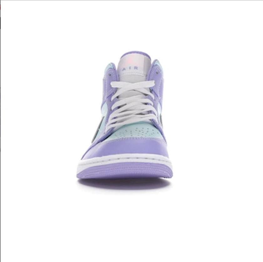 Air Jordan 1 Mid Purple Aqua Shoes Sneakers by Air Jordan