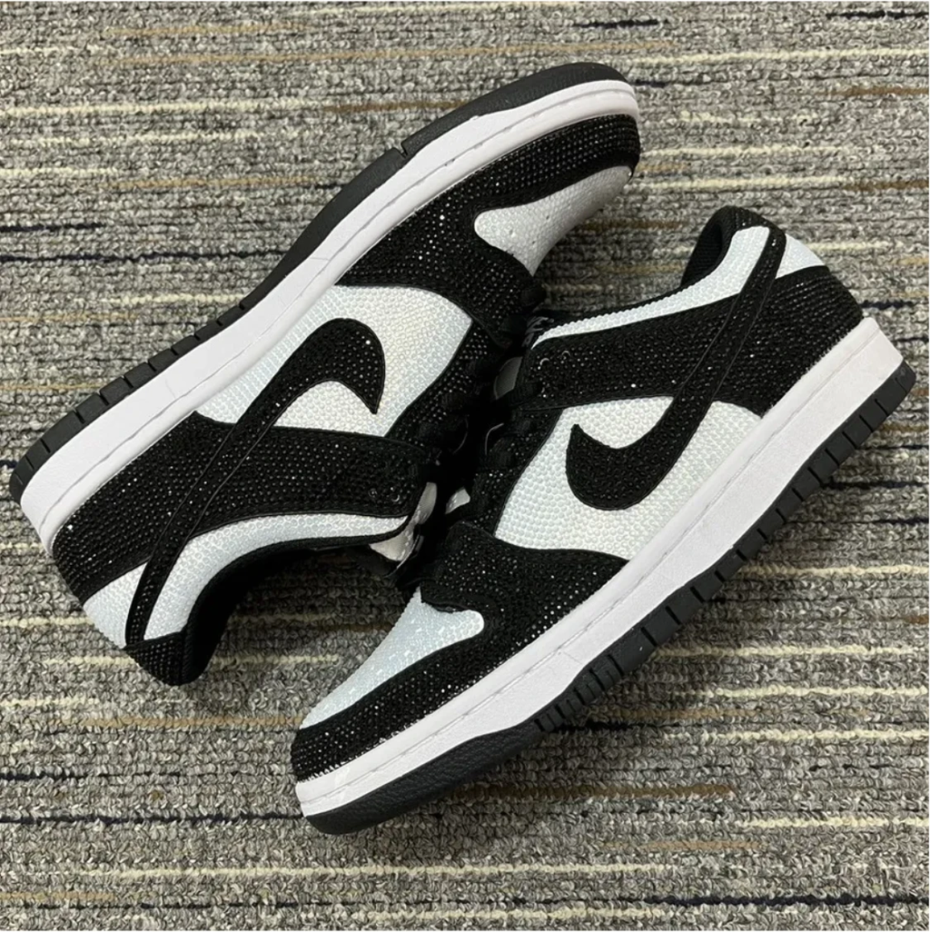 Air Jordan 1 Low Black White Crystal Shoes Sneakers by Air Jordan