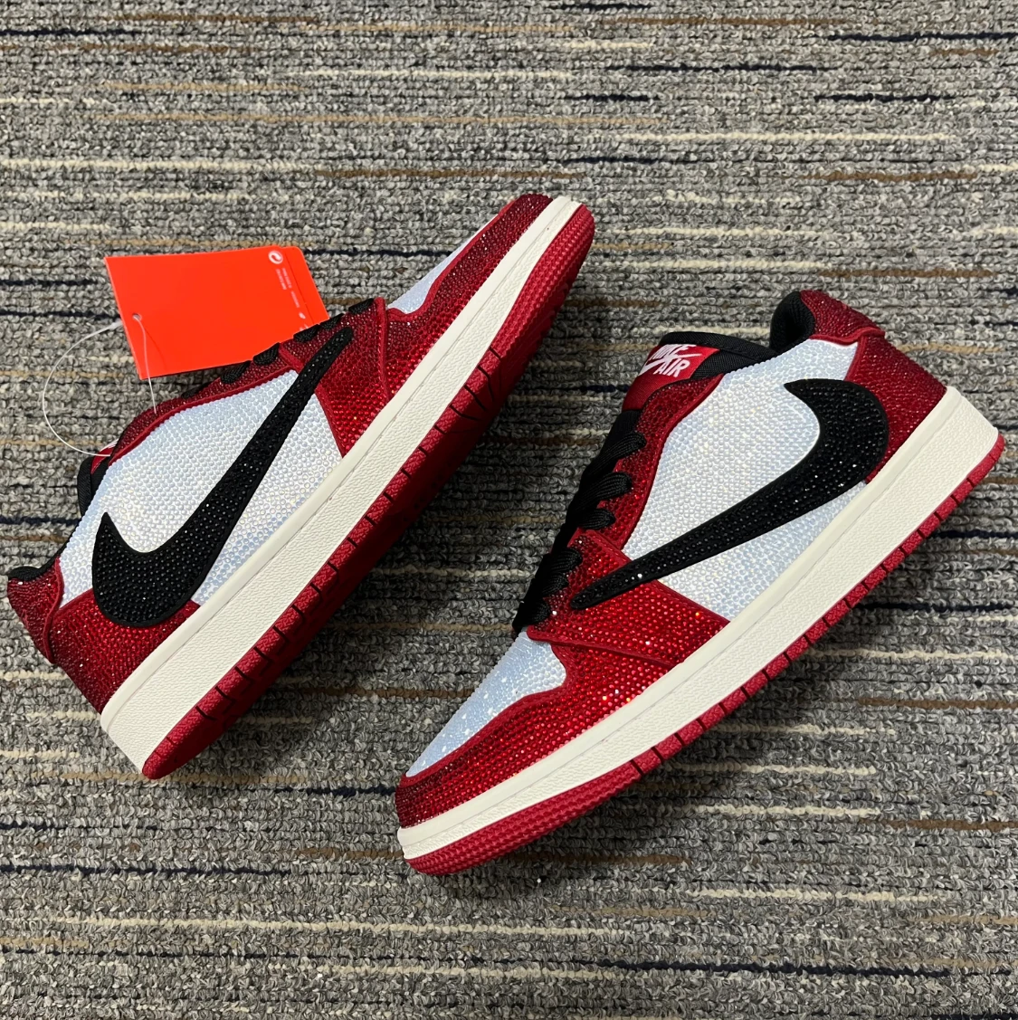 Air Jordan 1 Low Chicago Crystal Shoes Sneakers by Air Jordan