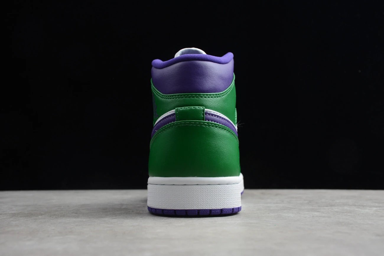 Air Jordan 1 Mid White Green Purple by Air Jordan