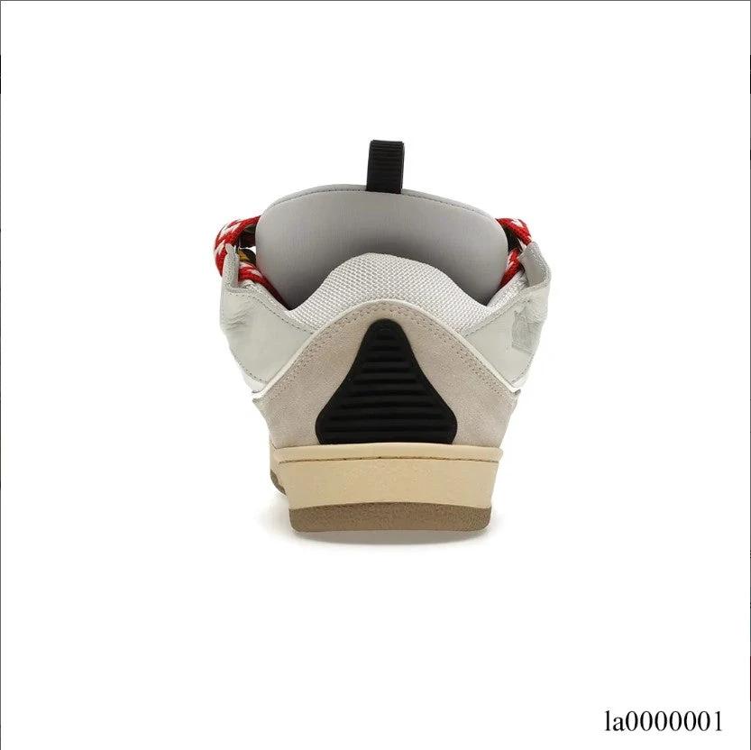 Lanvin Leather Curb White Ivory Shoes Sneakers by Air Jordan