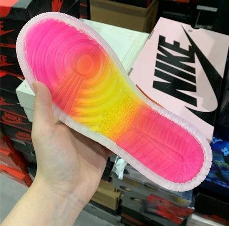 Air Jordan 1 Mid Top White Pink Yellow by Air Jordan