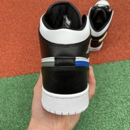Air Jordan 1 Mid GS Black And White Mandarin by Air Jordan