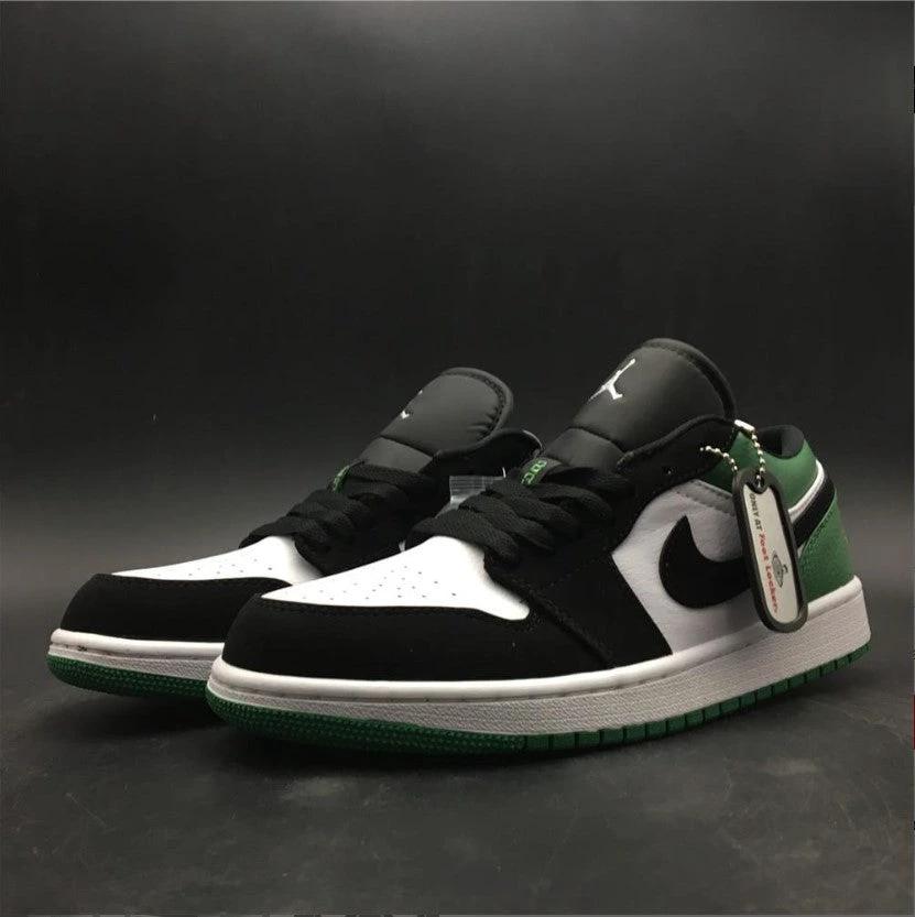 Air Jordan 1 Low White Black Mystic Green Shoes Sneakers by Air Jordan