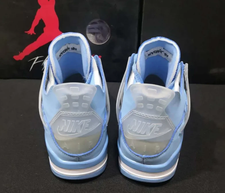 OW x AJ 4 Ice Blue Shoes Sneakers by Air Jordan