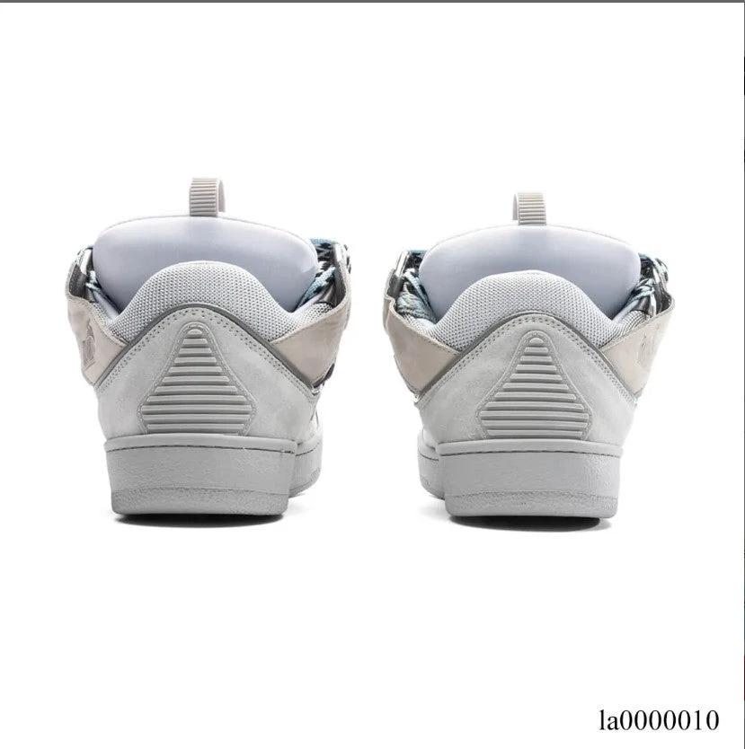 Lanvin Leather Curb Light Grey Blue Shoes Sneakers by Air Jordan