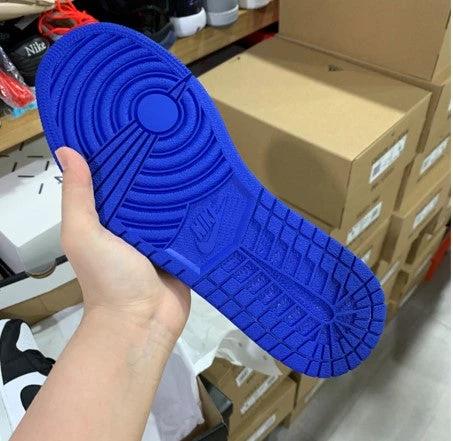 Air Jordan 1 Mid Black And White Blue by Air Jordan