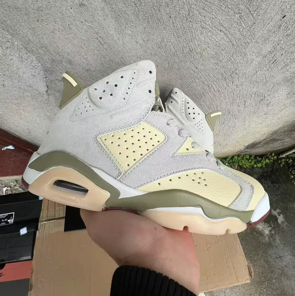 Air Jordan 6 Sail Neutral Olive Shoes Sneakers by Air Jordan